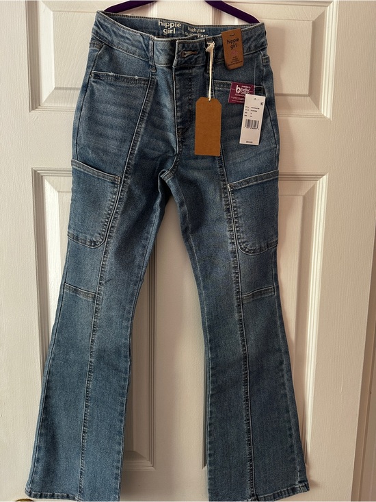 Hippie Girl Other - Hippie Girl High Rise Flare Jeans - Medium Wash Blue